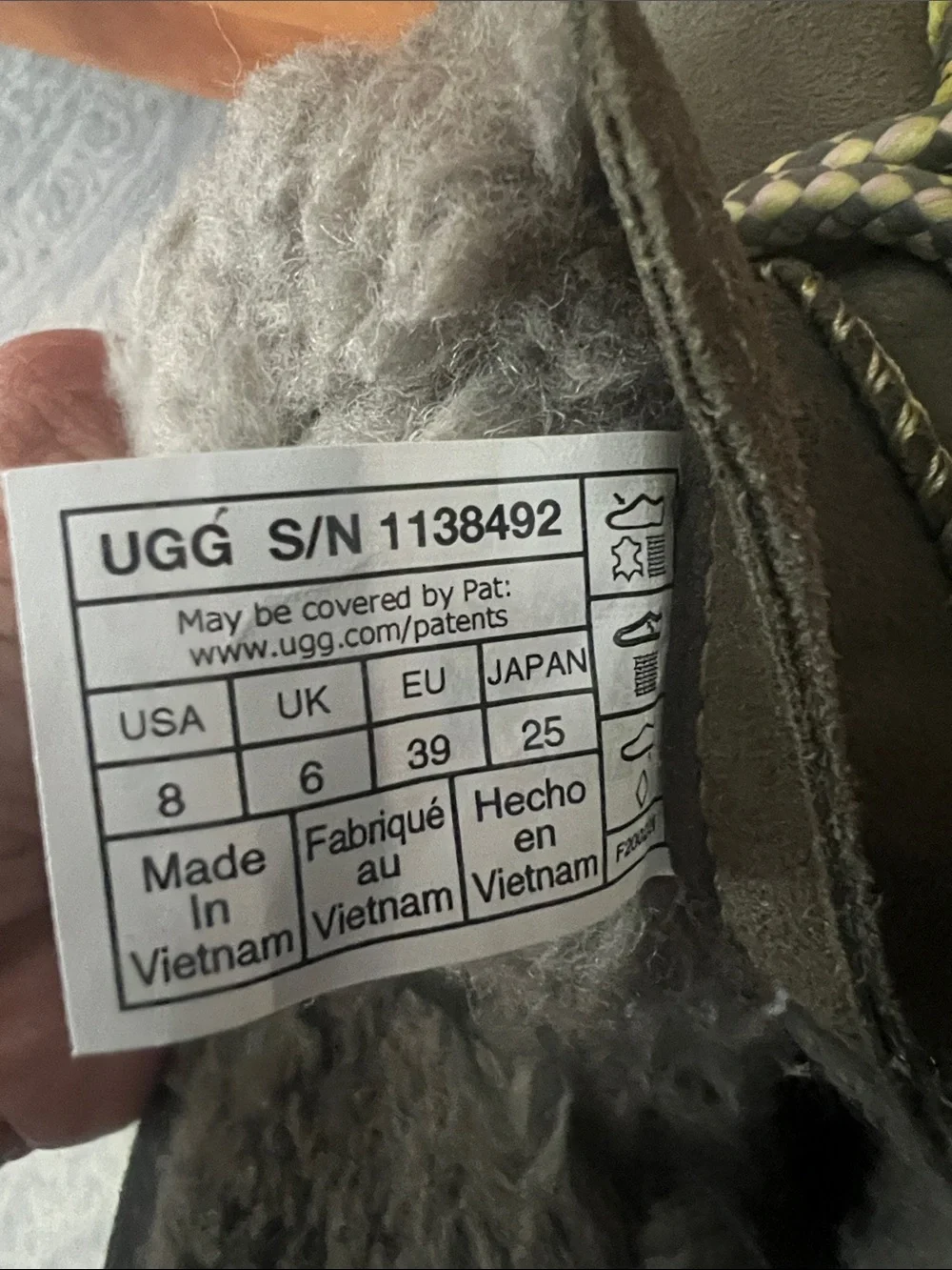 UGG Classic Heritage Olive Green Mini Braid II Platform Ankle Boots 1138492